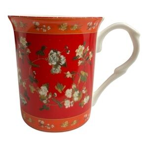 Vintage German Original Bone China with Bright red bird design. KulturGut AG.